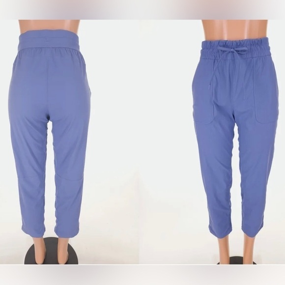 Lululemon Beyond the Studio Crop Water Drop Blue High Waisted Women's 6 - Picture 1 of 9